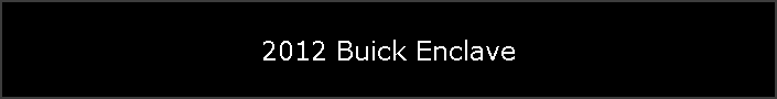 2012 Buick Enclave